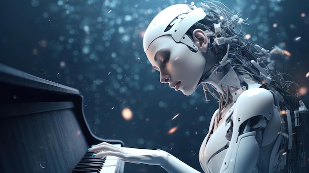 A musical piece or composition created by artificial intelligence Created with Generative AI