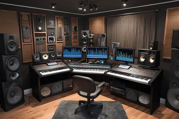 Photo musical theme home studio