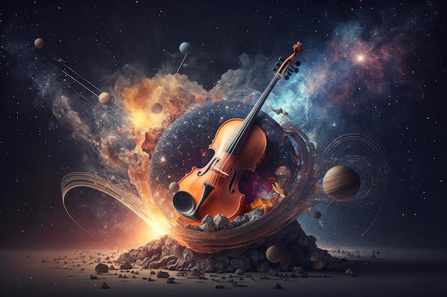 Foto vibrazioni musicali in stile cosmo