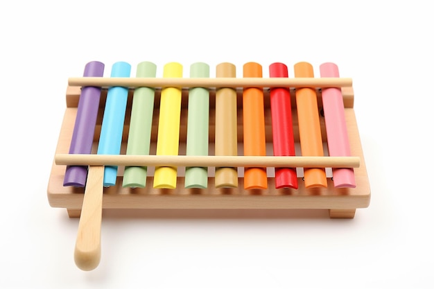 Musical Xylophone Instrument Isolated on White Background Generative AI