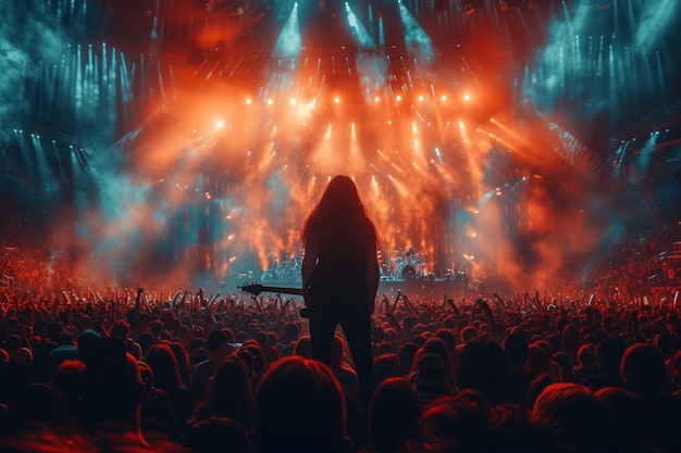 музыкант на рок-концерте