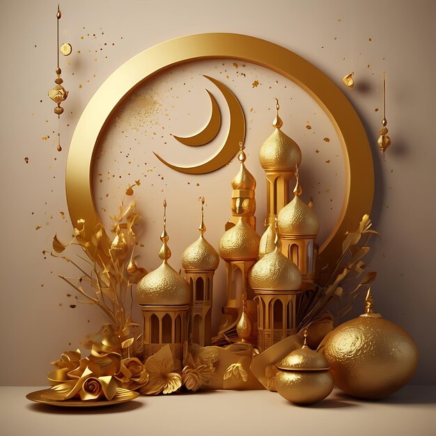 Muslim Celebration Islamic Happy New Year Muharram Illustration