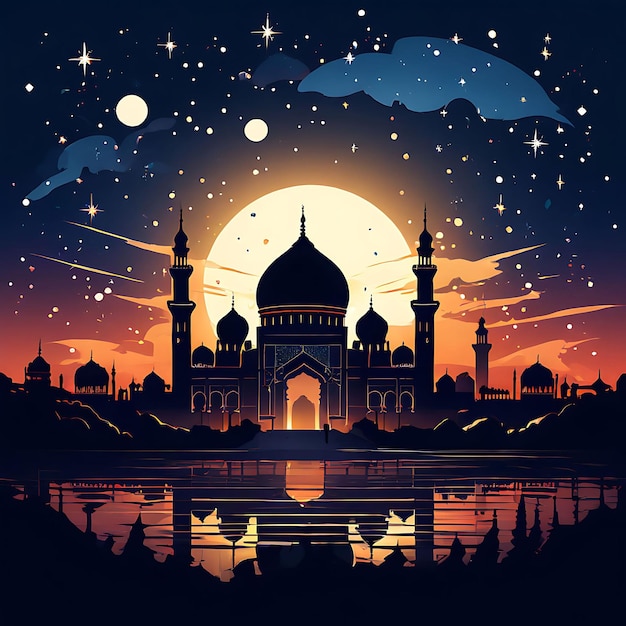 Muslim Celebration Islamic Happy New Year Muharram Illustration