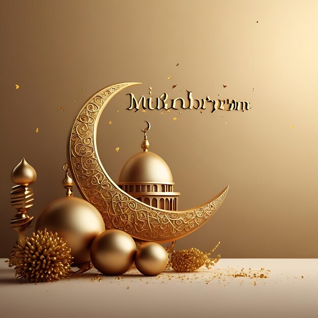 写真 イスラム教の祝日 イスラムの新年祝い ムハラム イラスト
