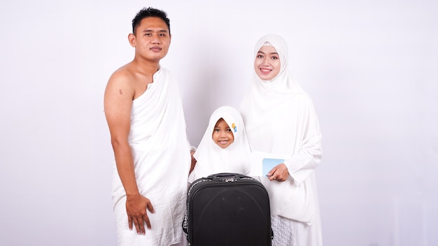 Muslim family prepare there umroh isolated