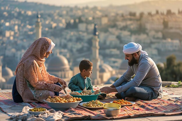 Photo a muslim family39s unity