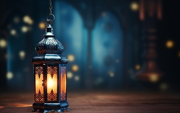 The muslim feast of the holy month of ramadan kareem beautiful background