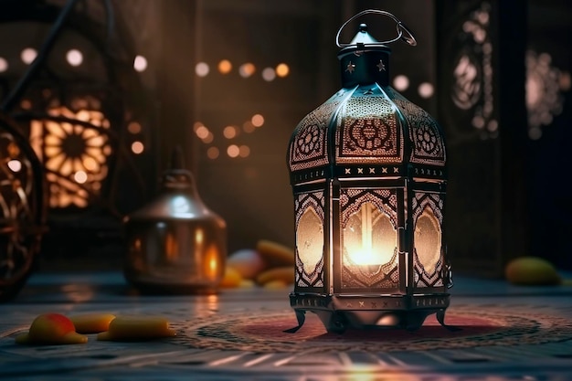 The Muslim feast of the holy month of Ramadan Kareem generated by AI