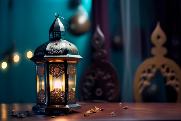 The Muslim feast of the holy month of Ramadan Kareem generated by AI