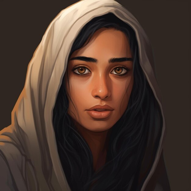 Premium AI Image | Muslim girl portrait