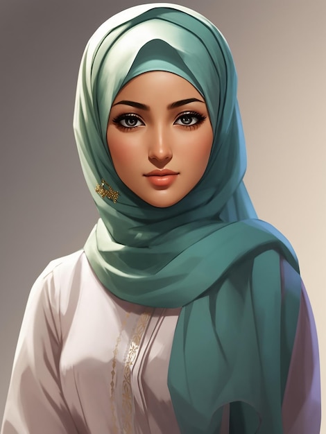 a Muslim hijab girl