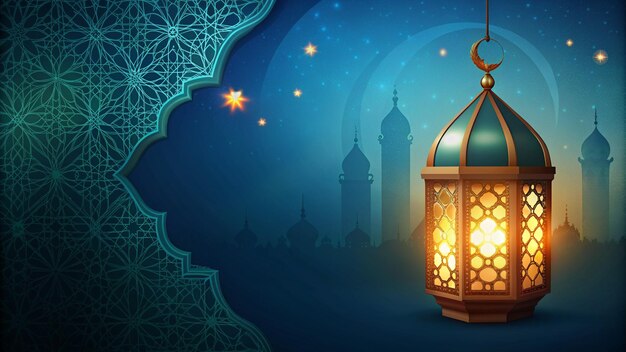 Muslim lamp Ramadan Kareem beautiful background illustration