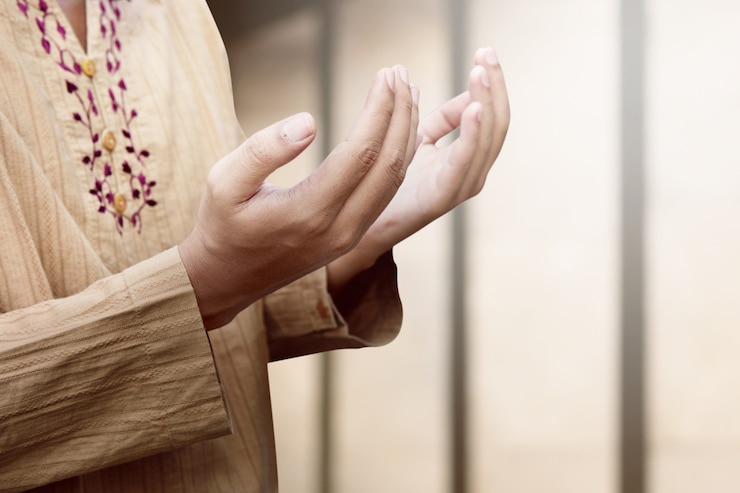 Photo muslim man pray to god