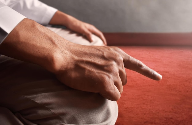 Muslim man praying