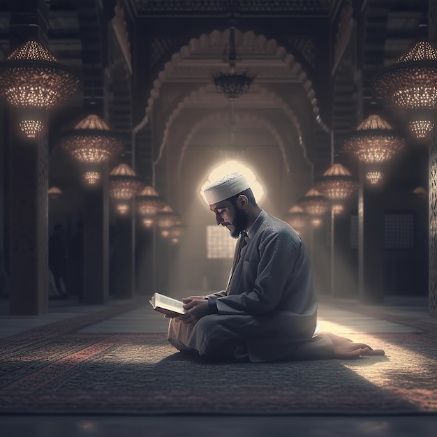 Photo muslim man praying