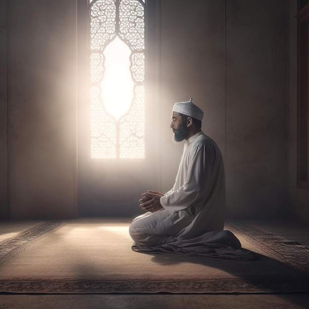 Photo muslim man praying