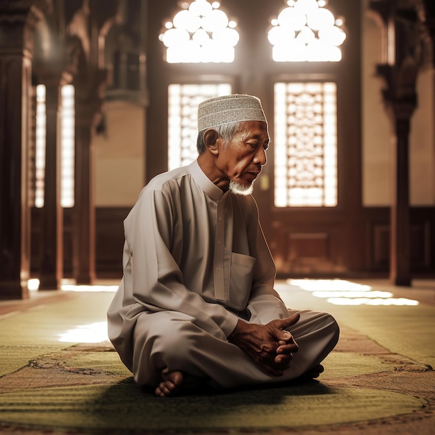 Muslim man praying