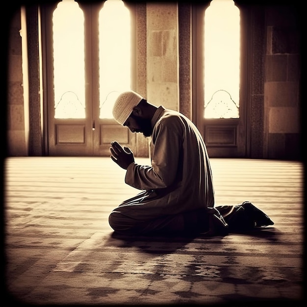 Photo muslim man praying