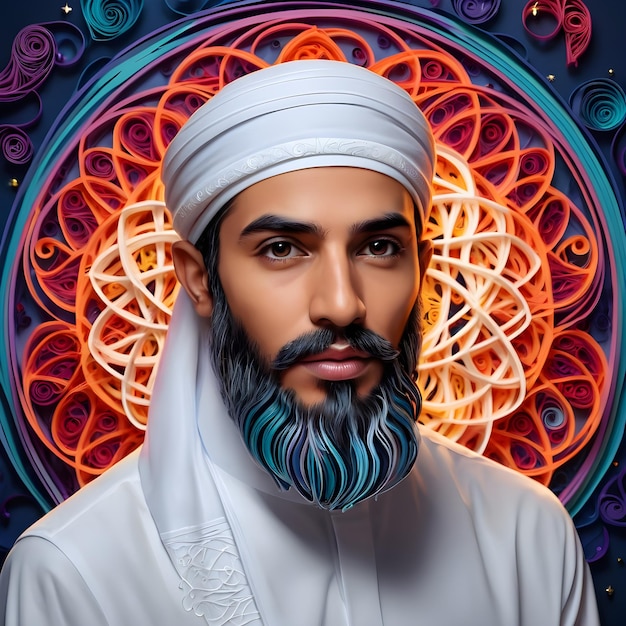 Muslim man quilling