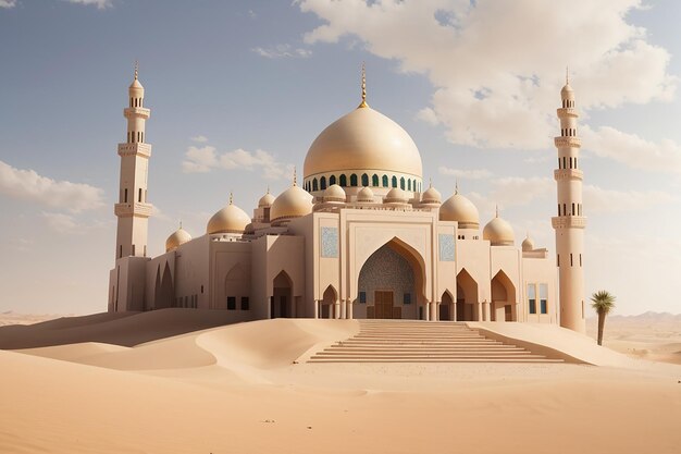 Muslim mosque in desert