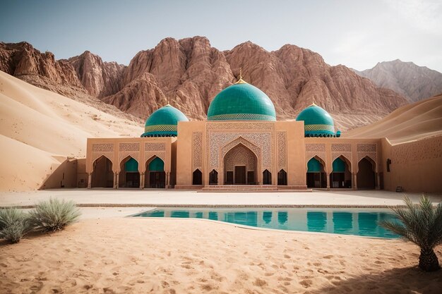 Фото Мусульманская мечеть в пустыне