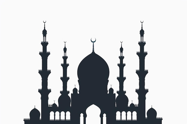 イスラム教のモスクのシルエットイラスト イスラム・ラマダン
