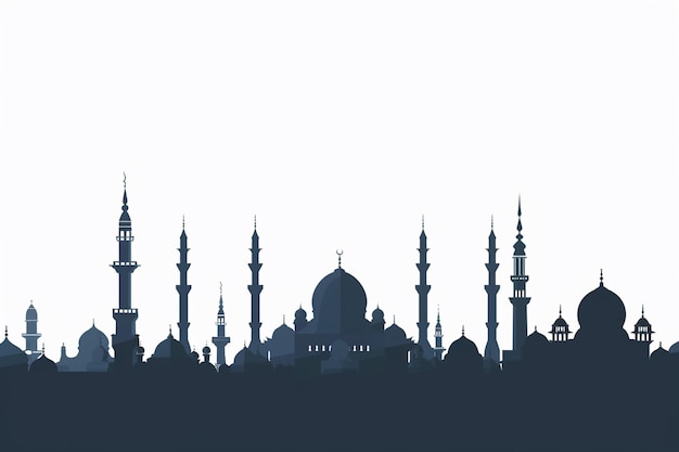 イスラム教のモスクのシルエットイラスト イスラム・ラマダン