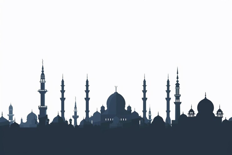 Photo muslim mosque silhouette illustration islamic ramadhan