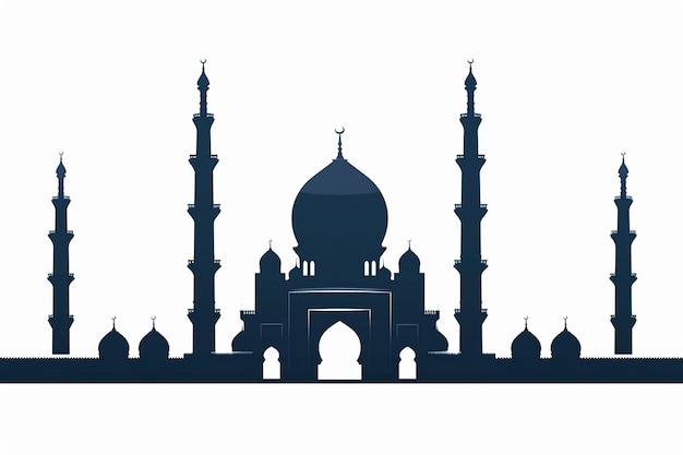 イスラム教のモスクのシルエットイラスト イスラム・ラマダン
