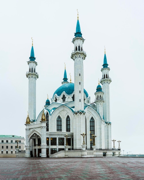 Photo muslim musque with four towers sign of islam religion