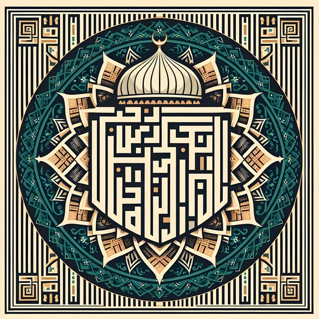 사진 이슬람 패턴 포스터 타이포그래피