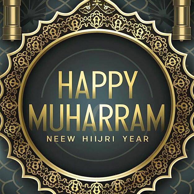 Muslim Person Celebrate Islamic Happy New Year Muharram Illustration