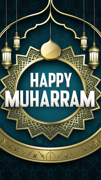 Photo muslim person celebrate islamic happy new year muharram illustration