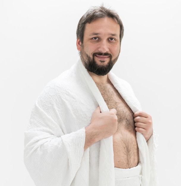 Photo muslim pilgrim with hajj clothes