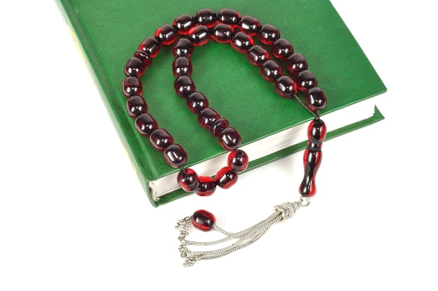 Muslim rosary beads and Quran