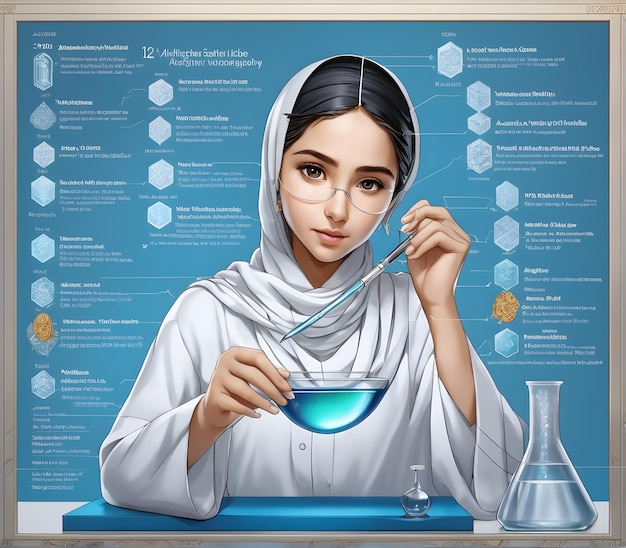 Muslim Student in Laboratory