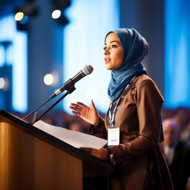 MUSLIM STUDENT SPEAKS IN A WOMAN EMPOWERMENT CONFERENCE