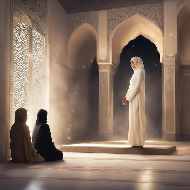 Muslim woman in the mosque