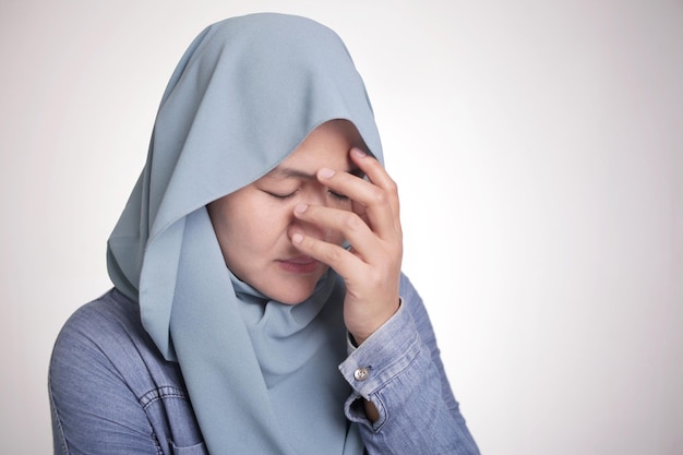 Muslim Woman Sad and Crying