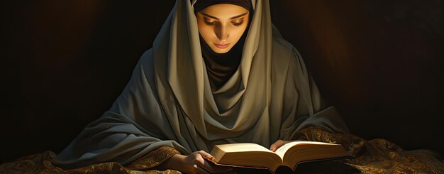 Photo muslim woman with koran