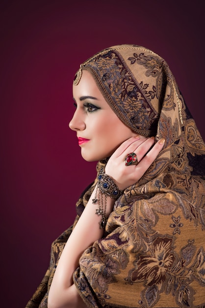 Muslim woman with nice jewellery