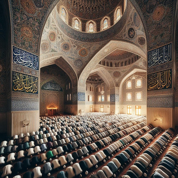 Foto i musulmani sono invitati a pregare nella moschea