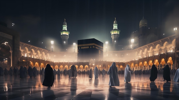 Muslims who do the hajj at Makkah Generative Ai