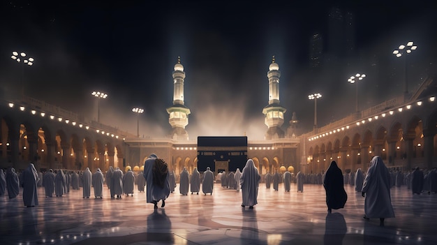 Muslims who do the hajj at Makkah Generative Ai