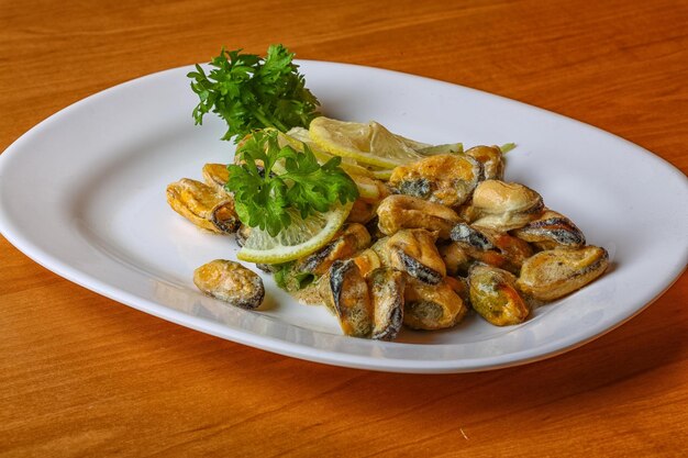 Mussels in butter sauce