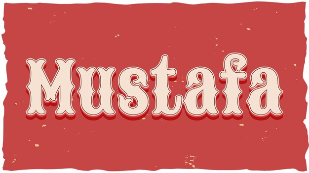 Photo mustafa vintage text