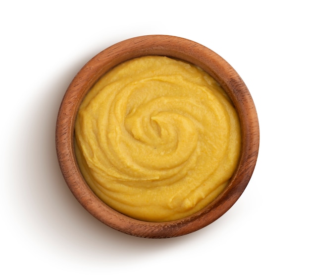 Mustard sauce on a bowl