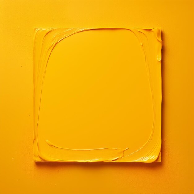 Mustard square canvas a conceptual installation art icon