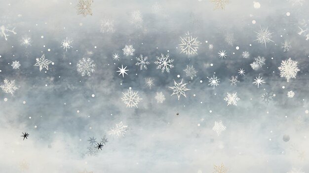 muted christmas background with snowflakes