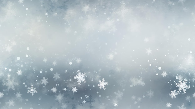 Photo muted christmas background with snowflakes